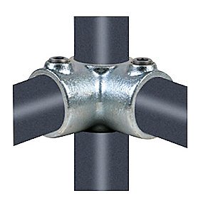 Altech Pipe Clamps T-samling med sideudgang 26,9 mm x 3/4''. Galvaniseret. Reol system