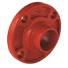 Atusa sprinkler flange DN50-2''-60,3mm. Grooved, red paint. Ej til fjernvarme, kun til sprinklersystemer.