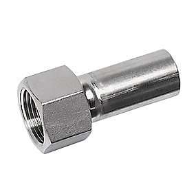 Nirosan press indstiksmuffe 28 mm - 3/4''. Rustfrit/Syrefast stål. M & V bakke