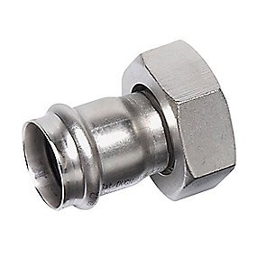 Nirosan press muffe med omløber 35 mm - 1.1/2''. Rustfrit/Syrefast stål. M & V bakke