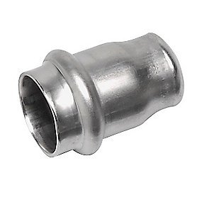 Nirosan press slutmuffe 42 mm. Rustfrit/Syrefast stål. M-bakke
