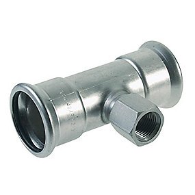 VSH XPress rustfri press t-stykke 22 - 1/2'' - 22 mm M-bakke
