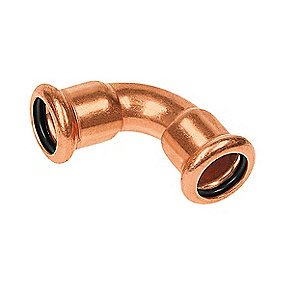 Altech kobber Cu press bøjning 22 mm 90º med to muffer