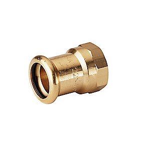 Altech kobber Cu press overgang 3/4'' x 18 mm med indvendigt gevind og muffe