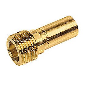 Altech kobber Cu press overgang 1/2'' x 22 mm med udvendigt gevind og glat ende