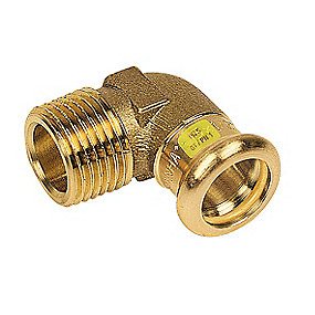 Sanha kobber Press vinkel 22mm x 3/4'' 90º med 1 muffe til gas