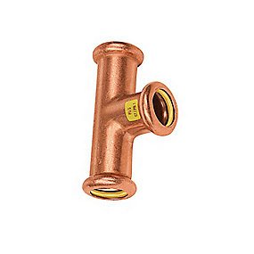 Sanha kobber Press t-stykke 18-15-18mm til gas