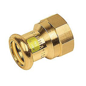 Sanha kobber Press overgang 15mm x 1/2'' med 2 muffer til gas