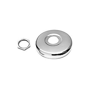 Roset 1/2''. Ø76mm. Gibs med møtrik. Til koblingsdåse. Blank. Rustfrit stål AISI304