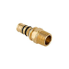 GEBERIT Mepla adapter 16 mm - 1/2'' nippel rødgods
