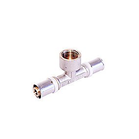 Altech alu press tee 3/4'' x 25 x 2,5 mm med muffe