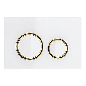 GEBERIT SIGMA21 betjeningsplade 246x164x14mm messing/hvid