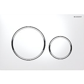 GEBERIT SIGMA20 betjeningsplade hvid-krom-hvid