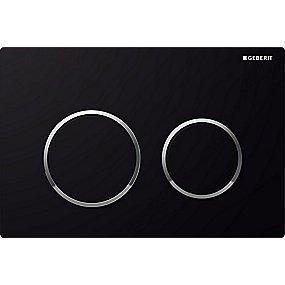 GEBERIT OMEGA20 betjeningsplade sort/krom/sort