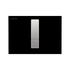 Laufen Lis aw102 betjeningsplade duoskyl. Sort glas
