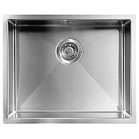 Alterna Luxor Køkkenstålvask 500F til nedfældning. Udv. Mål 540x440mm.