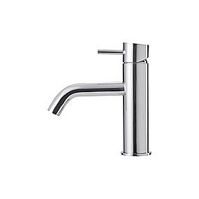 QTOO d line Circle Håndvaskarmatur med fast tud Ø22, L 125mm, 5l/min, poleret rustfri stål