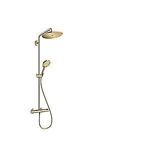 hansgrohe Croma Select S 280 showerpipe med håndbruser Raindance Select S 120 3jet, poleret guld-optik