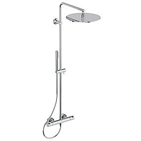 Ideal Standard Idealrain Luxe Ceratherm brusesystem med termostatarmatur, hoved- & håndbruser, forkromet