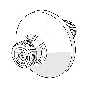Oras tilgangsstykke 70mm 3/4x1/2 med afspærring, forkromet